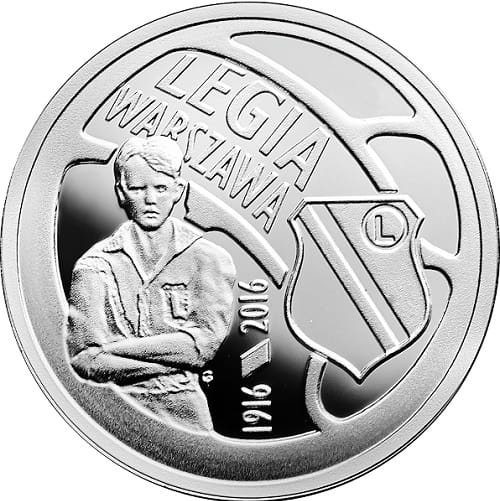 Moneta 5 zł  Legia Warszawa 2016 r.